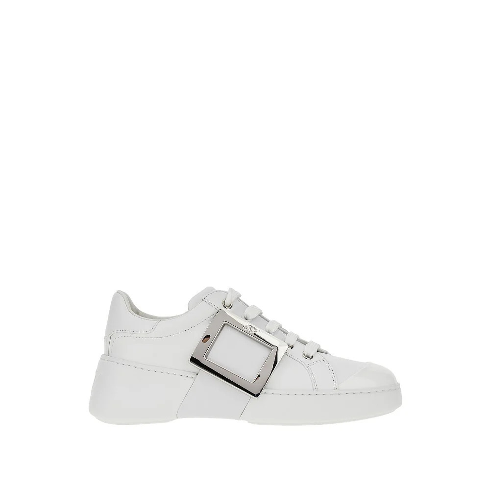 Roger Vivier Viv Skate Leather Sneakers